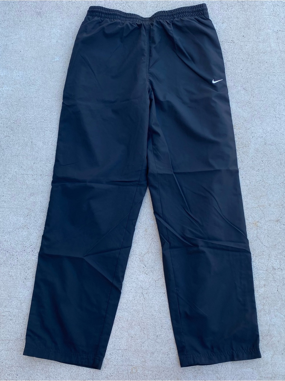 Vintage Nike Track Pants Black Straight Leg Y2K Grunge